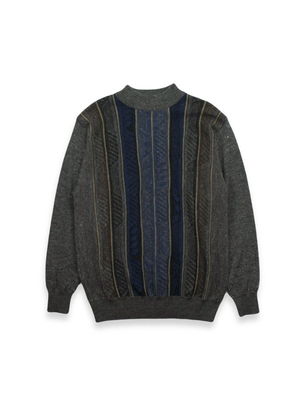 Vintage Platinum Mode Striped Sweater L